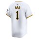 Men's Pittsburgh Pirates Nike White #1 Dad Home Limited Jersey