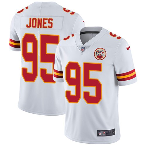 Nike Kansas City Chiefs #95 Chris Jones White Youth Stitched NFL Vapor Untouchable Limited Jersey