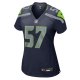 Women's Seattle Seahawks Frank Clark Nike College Navy  Game Jersey