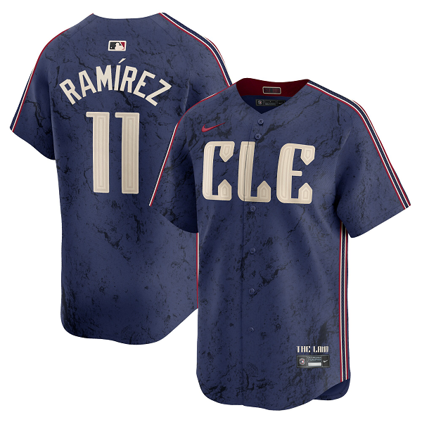 Men's Cleveland Guardians Jose Ramirez Nike Navy 2024 City Connect Limited Jersey