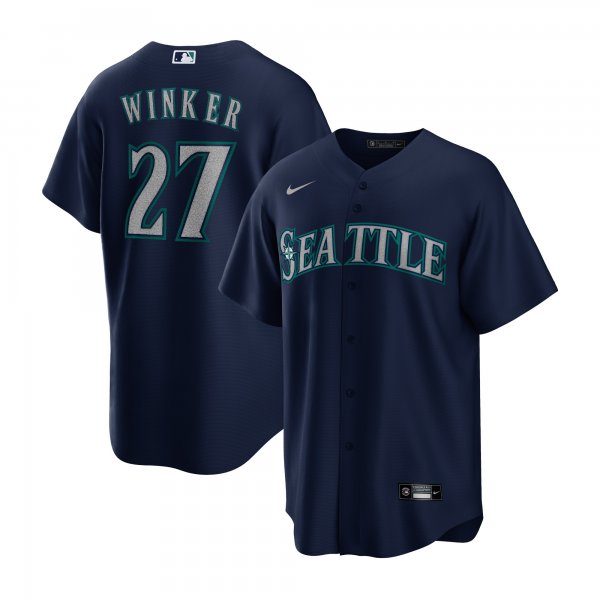 Men's Seattle Mariners Jesse Winker Nike Navy Alternate Replica Player Jersey