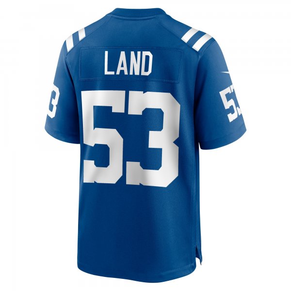 Men's Indianapolis Colts Isaiah Land Nike  Royal Team Game Jersey