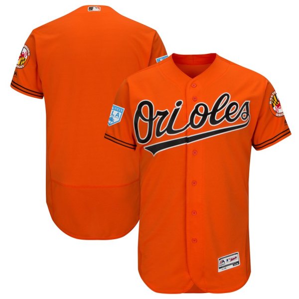 Men's Baltimore Orioles Majestic Blank Orange 2019 Spring Training Flex Base Team MLB Jersey