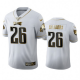 Philadelphia Eagles #26 Miles Sanders Men's Nike White Golden Edition Vapor Limited NFL 100 Jersey