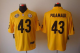 Nike Pittsburgh Steelers #43 Troy Polamalu Gold With 80TH Patch Men's Stitched NFL Game Jersey