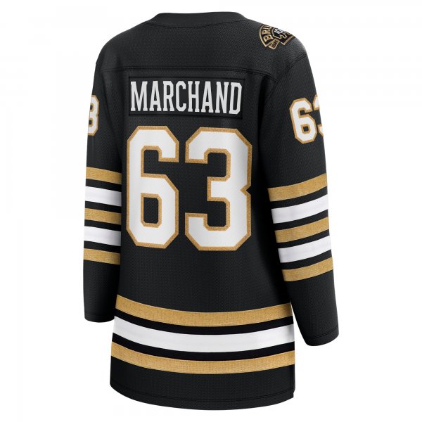 Women's Boston Bruins Brad Marchand Fanatics Black 100th Anniversary Premier Breakaway Player Jersey