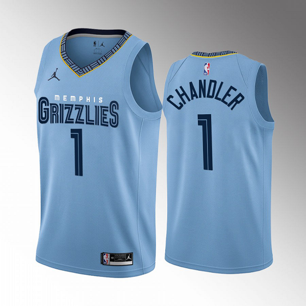 Memphis Grizzlies Kennedy Chandler #1 Blue 2022-23 City Edition Jersey