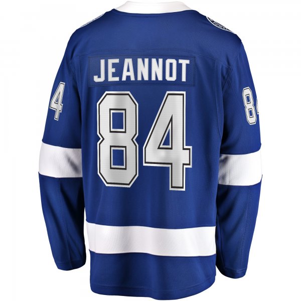 Men's Tampa Bay Lightning Tanner Jeannot Fanatics Blue Home Breakaway Jersey