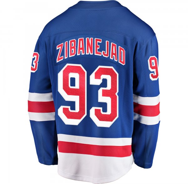 Men's New York Rangers Mika Zibanejad Fanatics Blue Premier Breakaway Player Jersey