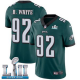 Men's Nike NFL Philadelphia Eagles #92 Reggie White Limited Home Midnight Green Vapor Untouchable Super Bowl LII Jersey