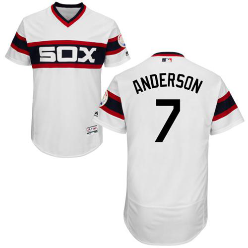 Chicago White Sox #7 Tim Anderson White Flexbase Collection Alternate Home Stitched MLB Jersey