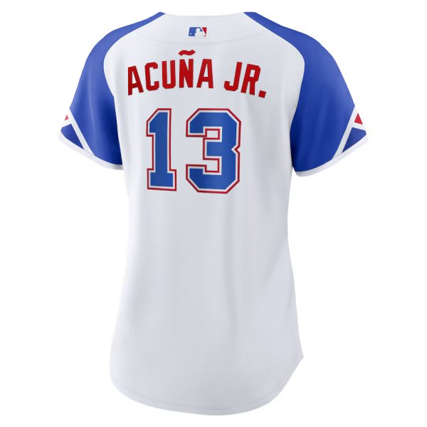 Women's Atlanta Braves Ronald Acu?a Jr. Nike White City Connect Replica Player Jersey