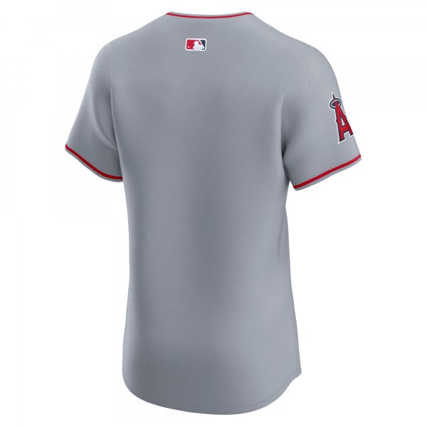 Men's Los Angeles Angels  Nike Gray Road Vapor Premier Elite Patch Jersey