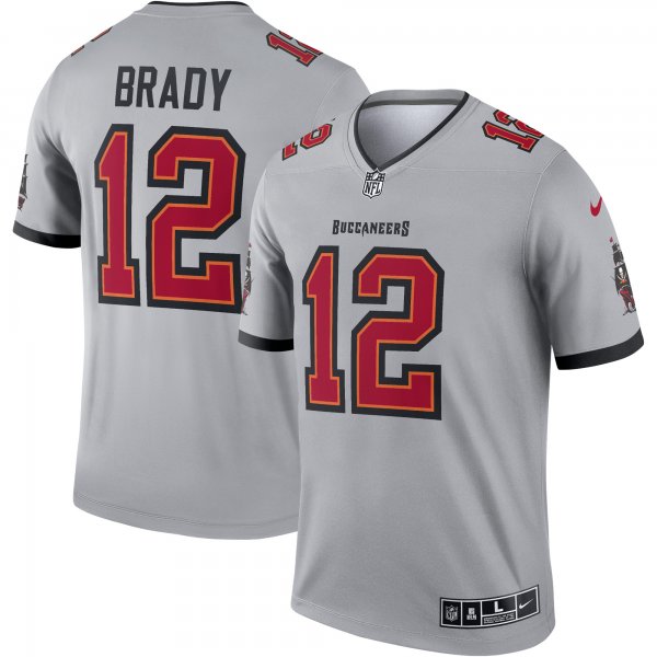 Men's Tampa Bay Buccaneers Tom Brady Nike Gray Inverted Legend Jersey