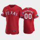 Men's Texas Rangers Custom Alternate Scarle 50th Anniversary MLB Flex Base Jersey