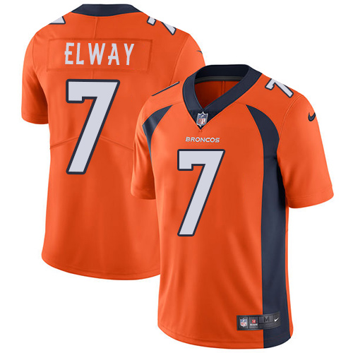 Nike Denver Broncos #7 John Elway Orange Team Color Youth Stitched NFL Vapor Untouchable Limited Jersey