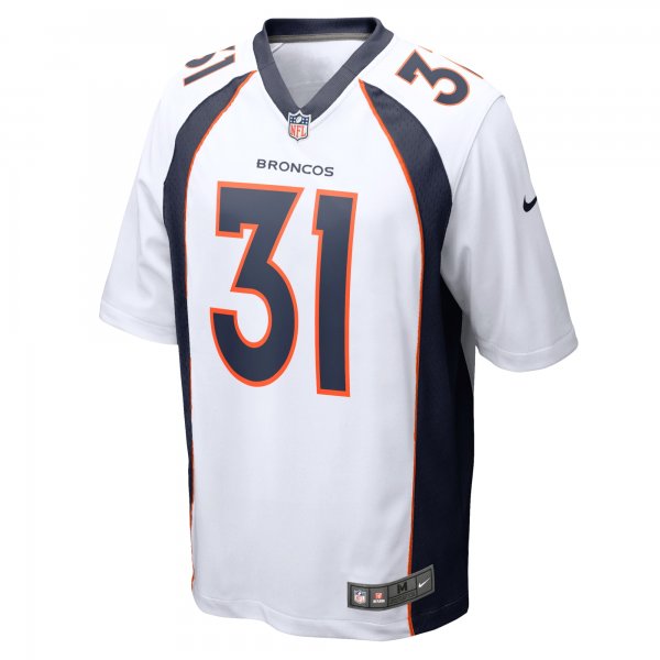 Men's Denver Broncos Justin Simmons Nike White Game Jersey