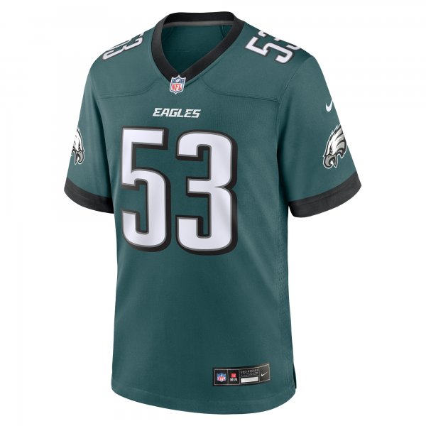 Men's Philadelphia Eagles Zach Baun Nike Midnight Green  Game Jersey