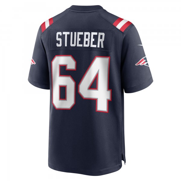 Men's New England Patriots Andrew Stueber Nike Navy Game Player Jersey