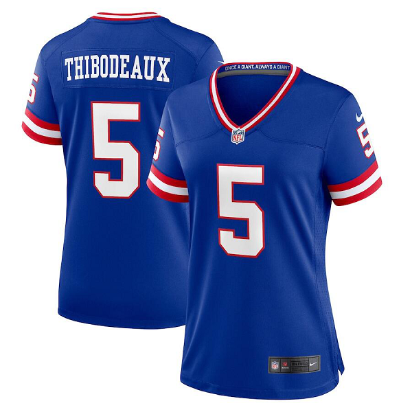 Women's New York Giants #5 Kayvon Thibodeaux Royal Nike Classic Player Game NFL Jersey