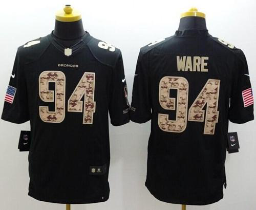 Nike Denver Broncos #94 DeMarcus Ware Black Men's Stitched NFL Limited Salute to Service Jersey