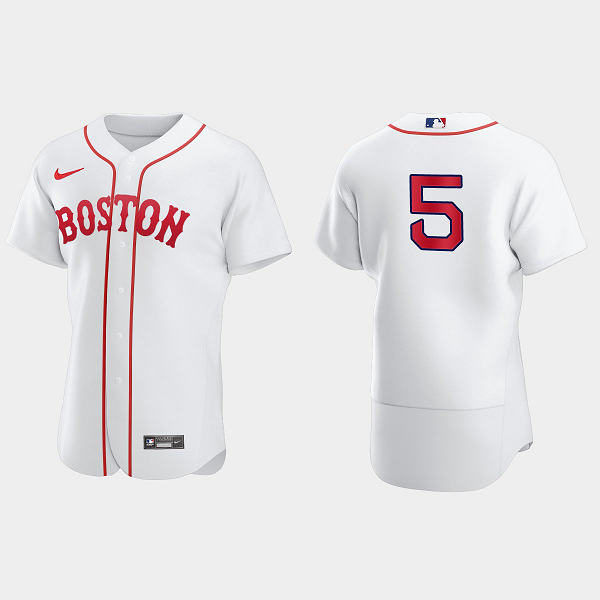 Men's Boston Red Sox #5 Enrique Hernandez 2021 Patriots' Day Flex Base MLB Jersey - White