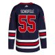 Men's Winnipeg Jets Mark Scheifele adidas Navy Alternate Primegreen Player Jersey