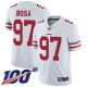 San Francisco 49ers #97 Nick Bosa White Youth Stitched NFL 100th Season Vapor Limited Jersey