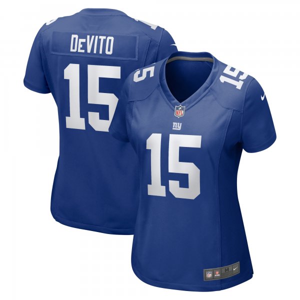 Women's New York Giants Tommy DeVito Nike Royal Player Game Jersey