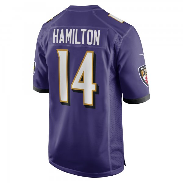 Men's Baltimore Ravens Kyle Hamilton Nike Purple Player Game Jersey