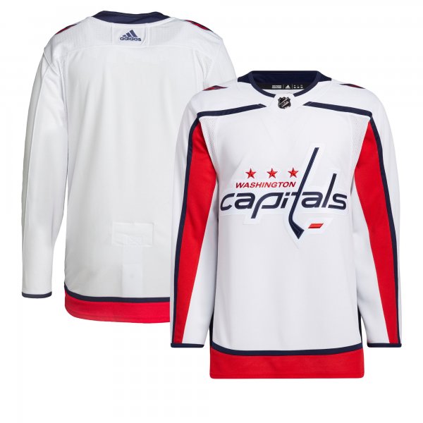 Men's Washington Capitals adidas White Away Primegreen Jersey