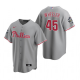 Men's Philadelphia Phillies Zack Wheeler Gray 2022 World Series Cool Base Jersey