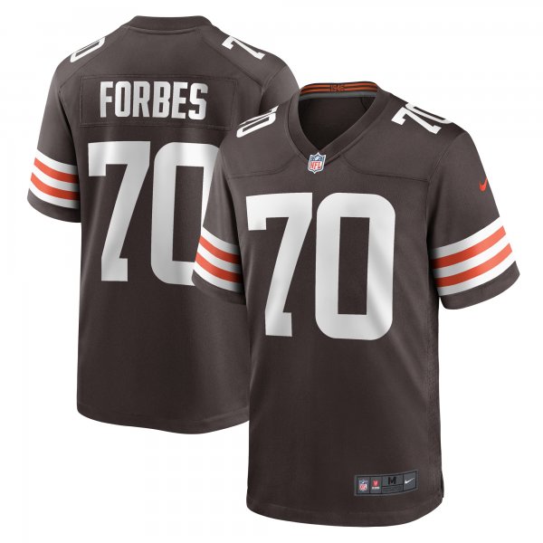 Men's Cleveland Browns Drew Forbes Nike  Brown Team Game Jersey