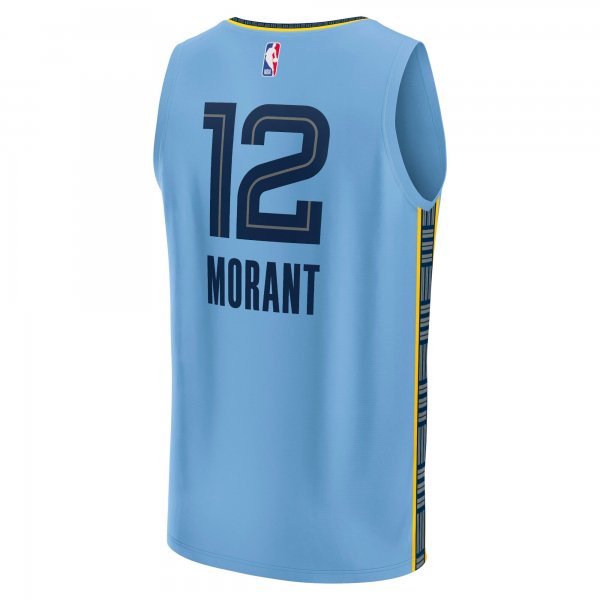 Youth Memphis Grizzlies Ja Morant Fanatics Light Blue Fast Break Player Jersey - Statement Edition