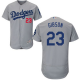 Los Angeles Dodgers #23 Kirk Gibson Grey Flexbase Collection Stitched MLB Jersey