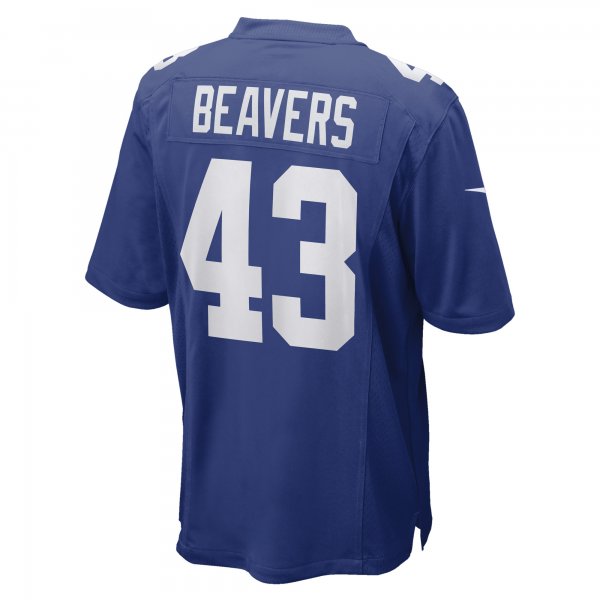 Men's New York Giants Darrian Beavers Nike Royal Game Player Jersey