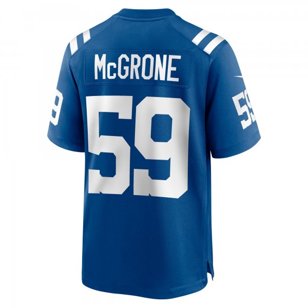 Men's Indianapolis Colts Cameron McGrone Nike  Royal Team Game Jersey