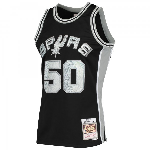 Men's San Antonio Spurs David Robinson Mitchell & Ness Black 1998/99 Hardwood Classics NBA 75th Anniversary Diamond Swingman Jersey