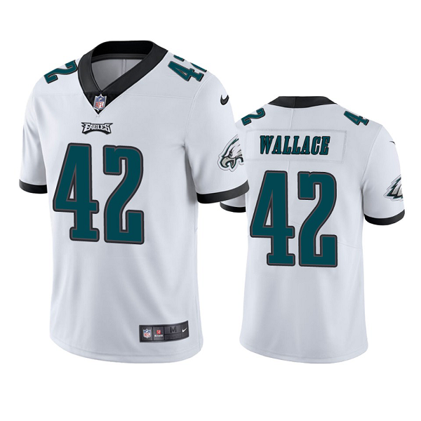 Philadelphia Eagles #42 K'Von Wallace White Vapor Limited Jersey