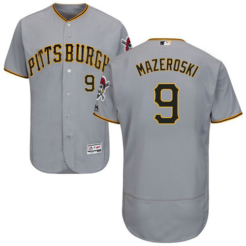 Pittsburgh Pirates #9 Bill Mazeroski Grey Flexbase Collection Stitched MLB Jersey