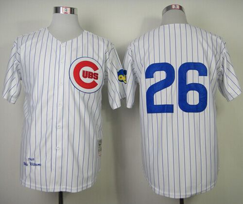 Mitchell And Ness 1969 Chicago Cubs #26 Billy Williams White Throwback Stitched MLB Jersey