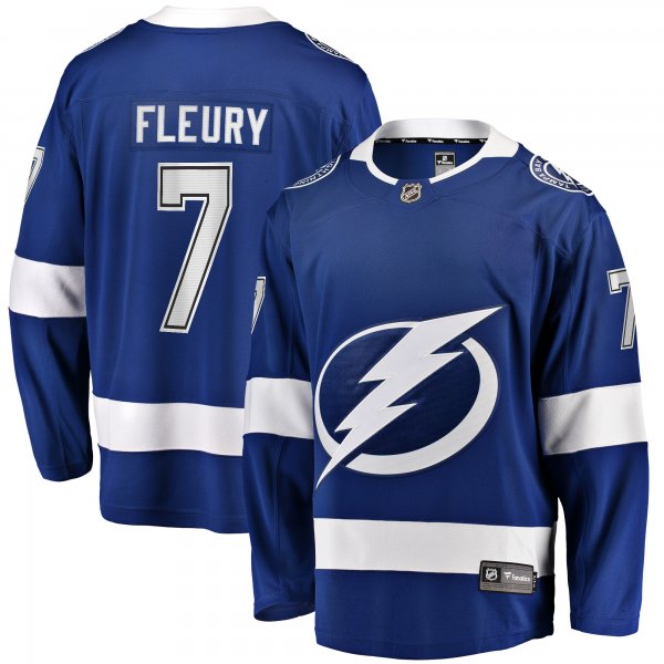 Men's Tampa Bay Lightning Haydn Fleury Fanatics Blue Home Premier Breakaway Player Jersey