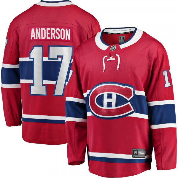 Men's Montreal Canadiens Josh Anderson Fanatics Red Breakaway Player Jersey