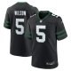 Men's New York Jets #5 Garrett Wilson Nike Legacy Black Alternate Jersey