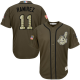 Cleveland Indians #11 Jose Ramirez Green Salute to Service Stitched MLB Jersey