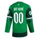 Men's Nashville Predators  adidas Kelly Green St. Patrick's Day Custom Jersey