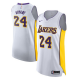 Nike Men's Los Angeles Lakers #24 Kobe Bryant White Association Edition NBA Jersey