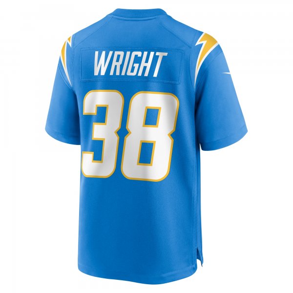 Men's Los Angeles Chargers Milton Wright Nike Powder Blue  Game Jersey