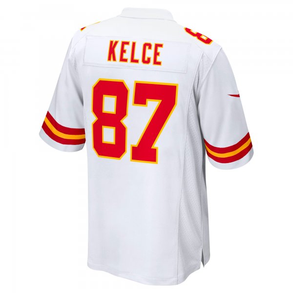 Men's Kansas City Chiefs Travis Kelce Nike White Player Game Jersey