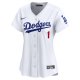 Women's Los Angeles Dodgers Nike White #1 Mom Home Limited Jersey